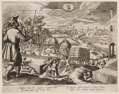 August, aus der Folge „Die Monate“ von Jacques Callot