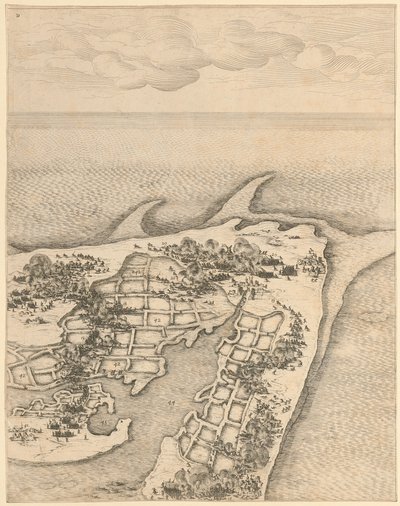 (Ausschnitt) Belagerung der Zitadelle von St. Martin auf der Île de Ré von Jacques Callot