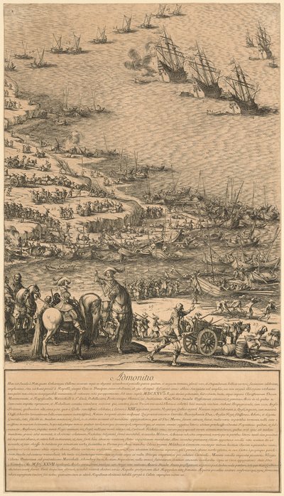 Ausschnitt aus "Belagerung der Zitadelle von St. Martin auf der Île de Ré" von Jacques Callot