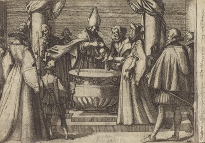 Taufe des Prinzen von Spanien [Rückseite] von Jacques Callot