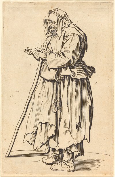 Bettlerin erhält Almosen von Jacques Callot