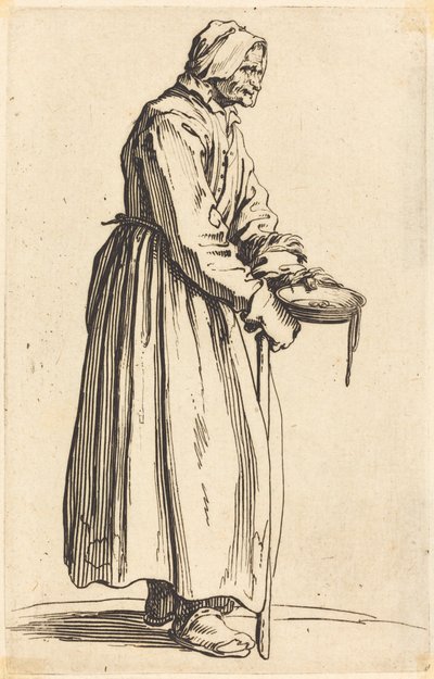 Bettlerin mit Pfanne von Jacques Callot