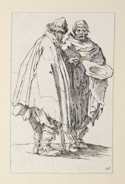 Blinder Mann und sein Begleiter, aus Die Bettler von Jacques Callot