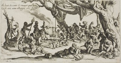 Lagerplatz der Zigeuner: Die Vorbereitung des Festes von Jacques Callot