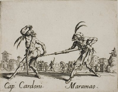 Capitano Cardoni - Maramao, Platte 22 aus Balli di Sfessania von Jacques Callot