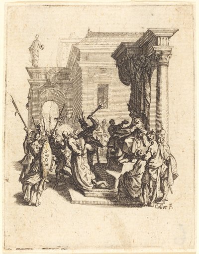 Christus von Pilatus zum Tode verurteilt von Jacques Callot