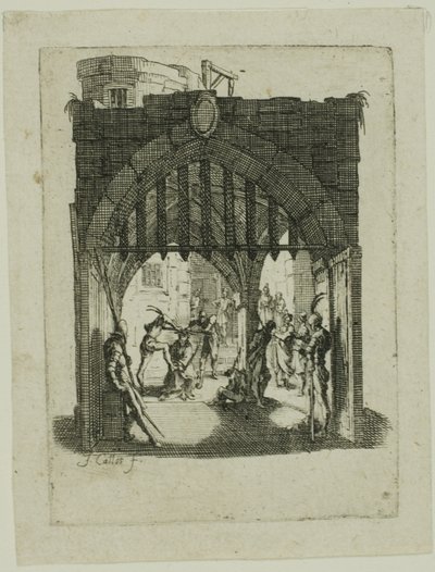 Christus mit Dornenkrone, aus Die Kleine Passion von Jacques Callot
