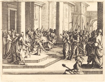 Christus und die Ehebrecherin, 1635 von Jacques Callot
