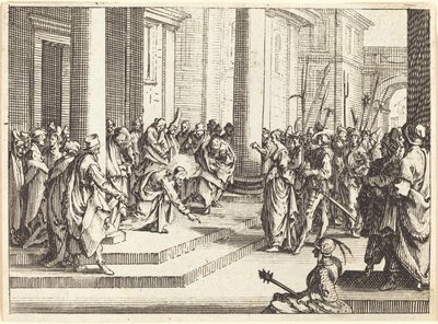 Christus und die Ehebrecherin, 1635 von Jacques Callot