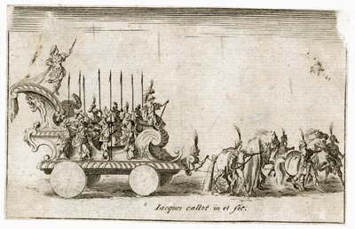 Kampf an der Barriere: Einzug seiner Hoheit Herzog Karl IV., der die Sonne darstellt (Gravur) von Jacques Callot