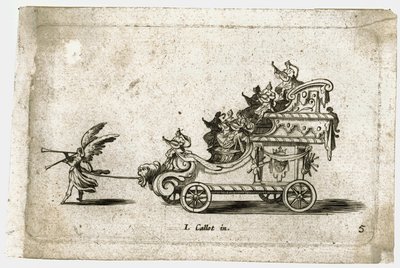 Kampf an der Barriere: ein Streitwagen von Jacques Callot