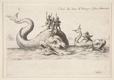 Kampf an der Barriere, Eintritt von MM. de Varncourt, Tyllon und Marimont von Jacques Callot