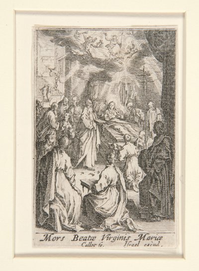 Tod der Jungfrau, Nr. 11 aus Das Leben der Jungfrau von Jacques Callot