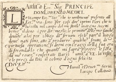 Widmung an Don Lorenzo de