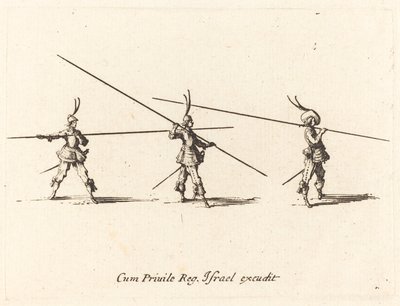 Übung mit geneigten Piken von Jacques Callot