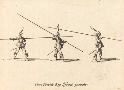 Übung mit geneigten Piken von Jacques Callot