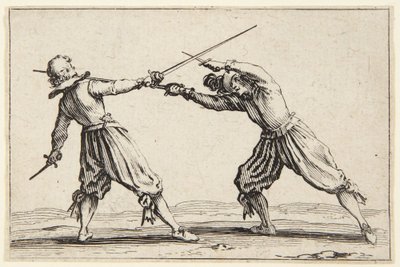 Duell mit Schwertern und Dolchen von Jacques Callot