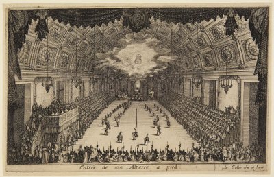 Einzug zu Fuß, aus der Serie Le Combat à La Barrière (Der Kampf an der Barriere) von Jacques Callot
