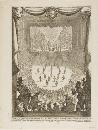 Erstes Intermezzo der Veglia der „Befreiung von Tyrsenus und Arnea" von Jacques Callot