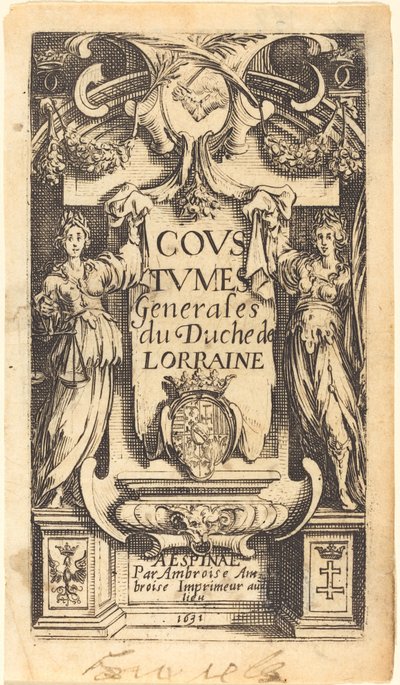 Frontispiz für "Die Bräuche von Lothringen" von Jacques Callot