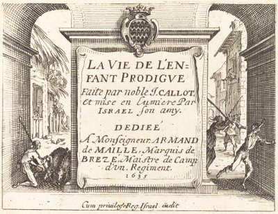 Frontispiz für "Der verlorene Sohn" von Jacques Callot