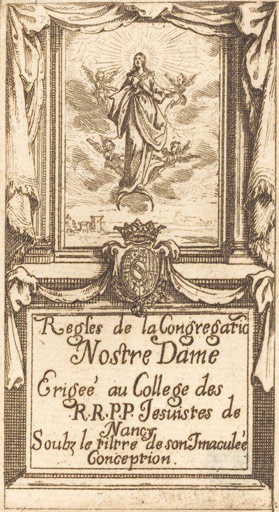 Frontispiz für Die Regeln des Ordens Unserer Lieben Frau von Jacques Callot