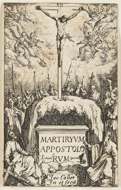 Frontispiz, aus Die Märtyrer der Apostel von Jacques Callot