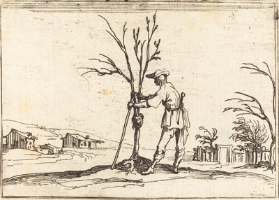Gärtner beim Baumschnitt von Jacques Callot