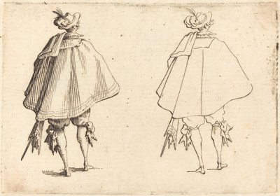 Herr im großen Mantel, von hinten gesehen, ca. 1617 von Jacques Callot