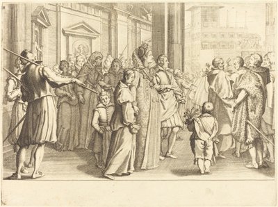 Großherzogin bei der Prozession der jungen Mädchen von Jacques Callot