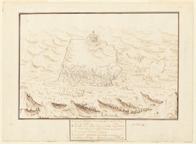 Isometrische Ansicht von Torra de Ottaggio von Jacques Callot