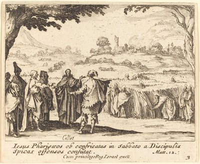 Jesus mit den Pharisäern von Jacques Callot