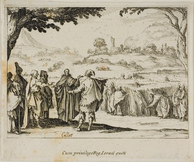 Jesus mit den Pharisäern, aus dem Neuen Testament von Jacques Callot