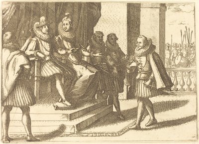 König und Königin beraten über die Türken von Jacques Callot