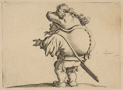 Mann mit großem Rücken, verziert mit... von Jacques Callot