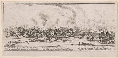 Die Schlacht, Illustration aus Les Grandes misères de la guerre von Jacques Callot