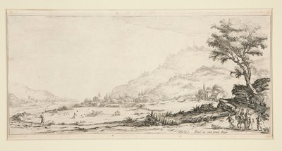 Die Vogeljagd, aus Landschaften für Giovanni de Medici von Jacques Callot
