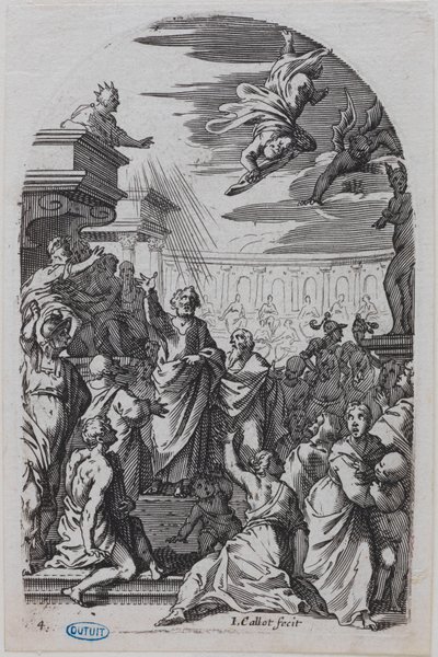 Die Bilder Roms, der Sturz Simons des Magiers von Jacques Callot