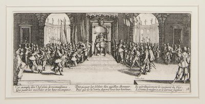 Die großen Elenden des Krieges: Nr. 18 - Verteilung der Belohnungen von Jacques Callot