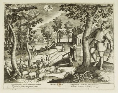 Die Monate. 11, November von Jacques Callot