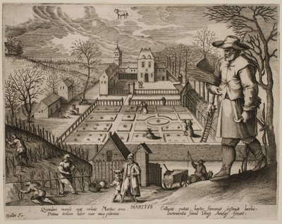 März, aus der Serie „Die Monate“ von Jacques Callot