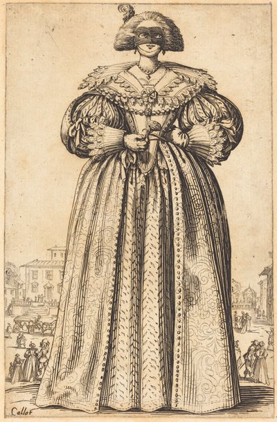 Maskierte Edeldame von Jacques Callot