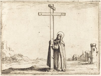 Nonne umarmt das Heilige Kreuz von Jacques Callot