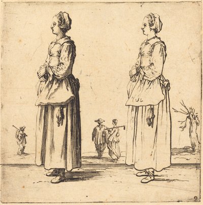 Bäuerin im Profil, nach links gewandt von Jacques Callot