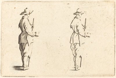 Bauer mit einer Tasse von Jacques Callot