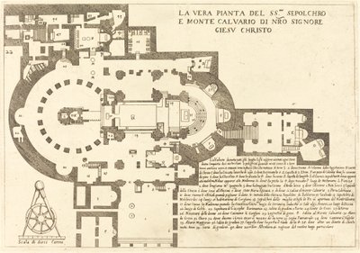 Plan des Heiligen Grabes und des Kalvarienbergs von Jacques Callot