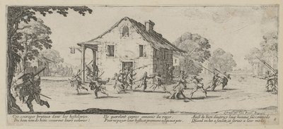 Plünderung, Blatt 4 der Folge "Grauen des Krieges" von Jacques Callot