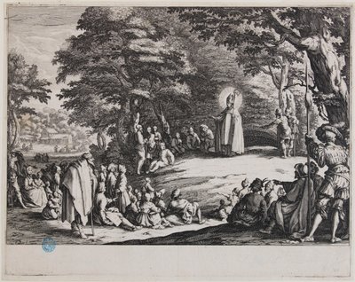 Heiliger Admond oder Heiliger Nikolaus und Heiliger Severin (Lieure 406, Meaume 140) von Jacques Callot