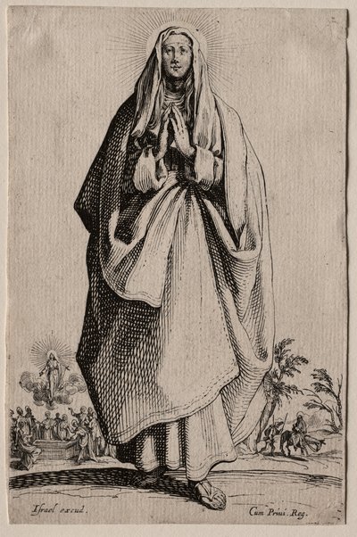 Salvatoris Beatae Mariae Virginis Sanctorum Apostolorum Icones/Les Grands Apôtres: La Sainte Vierge von Jacques Callot