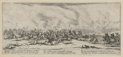 Schlacht, Blatt 3 der Folge "Grauen des Krieges" von Jacques Callot